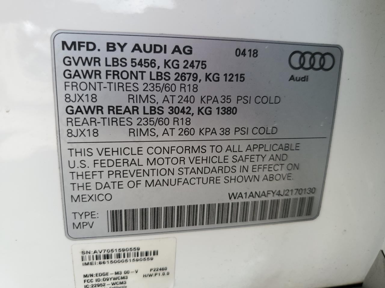 2018 AUDI Q5