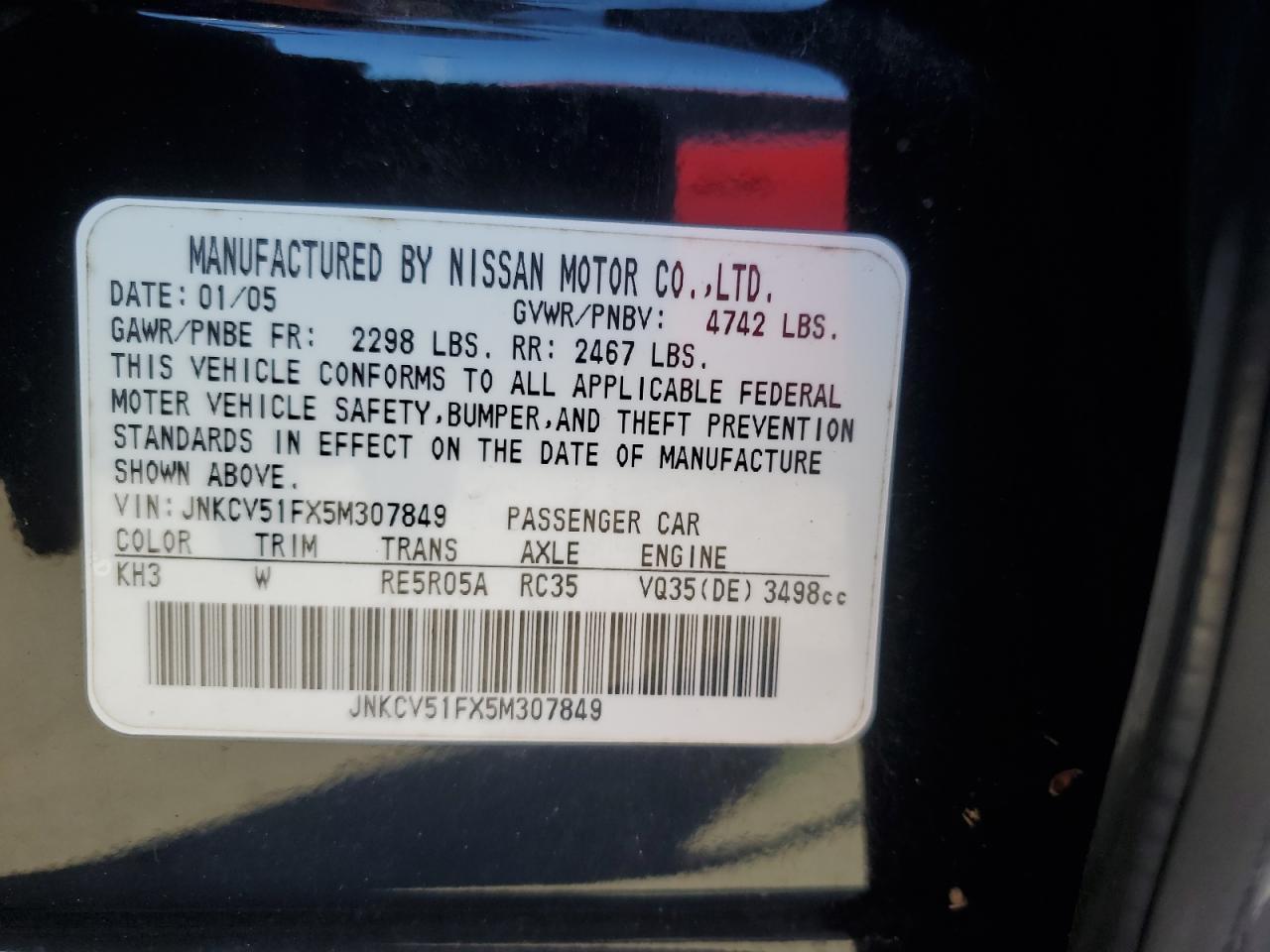 2005 INFINITI G35