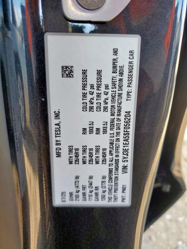 2025 TESLA MODEL 3