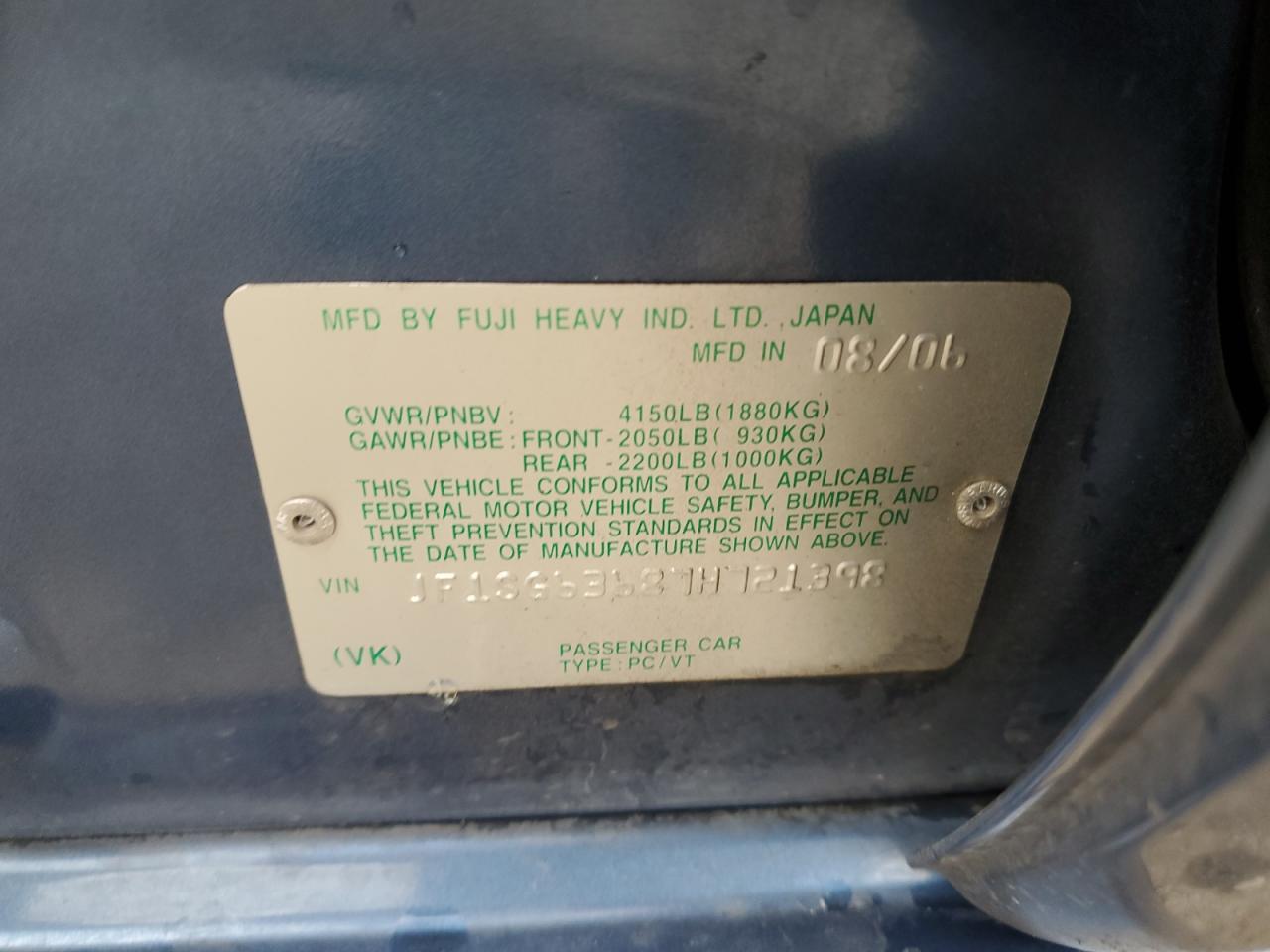 2007 SUBARU FORESTER