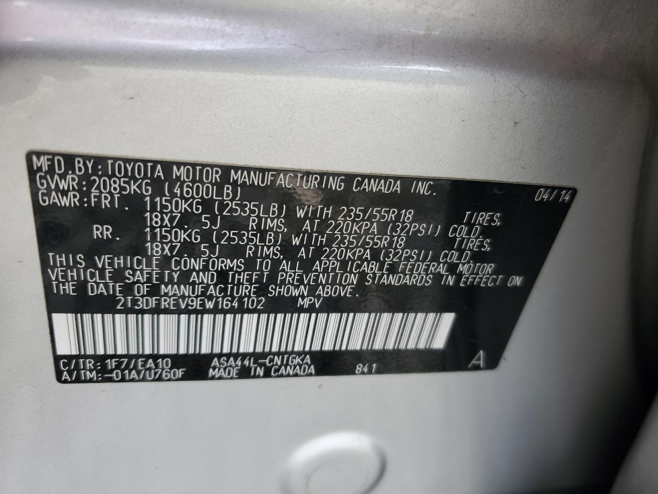 2014 TOYOTA RAV4