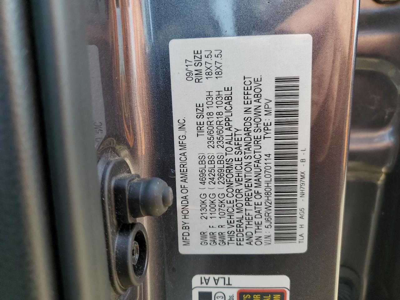 2017 HONDA CR-V