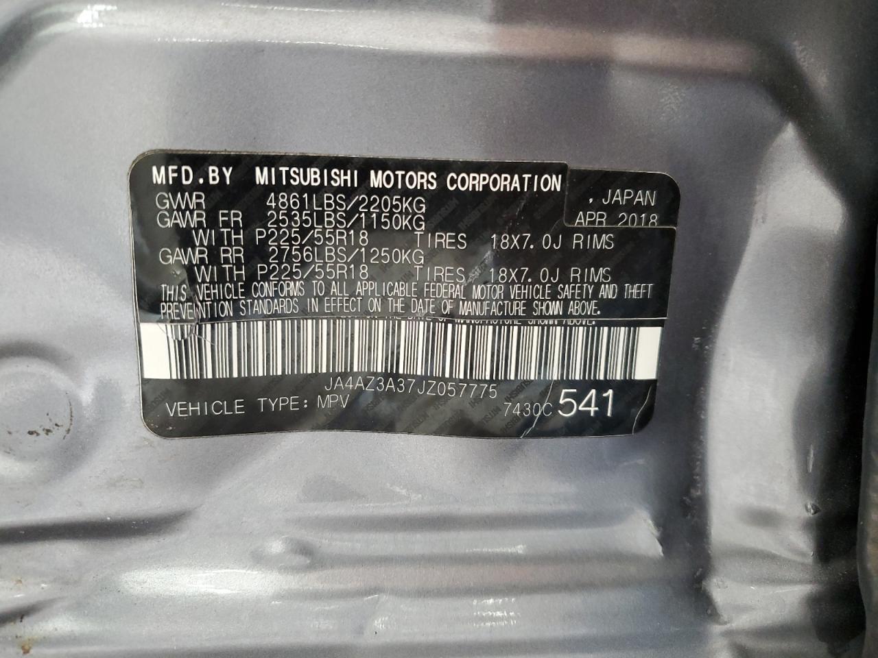 2018 MITSUBISHI outlander