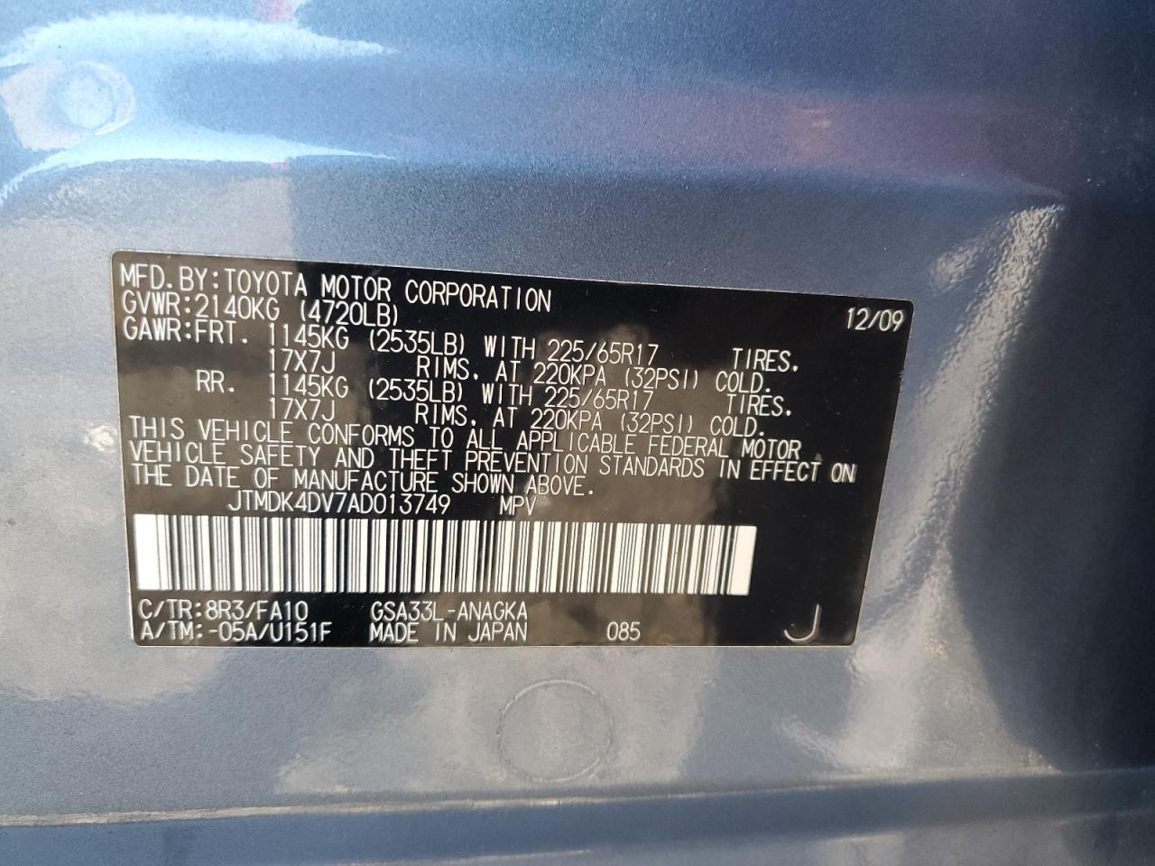2010 TOYOTA RAV4