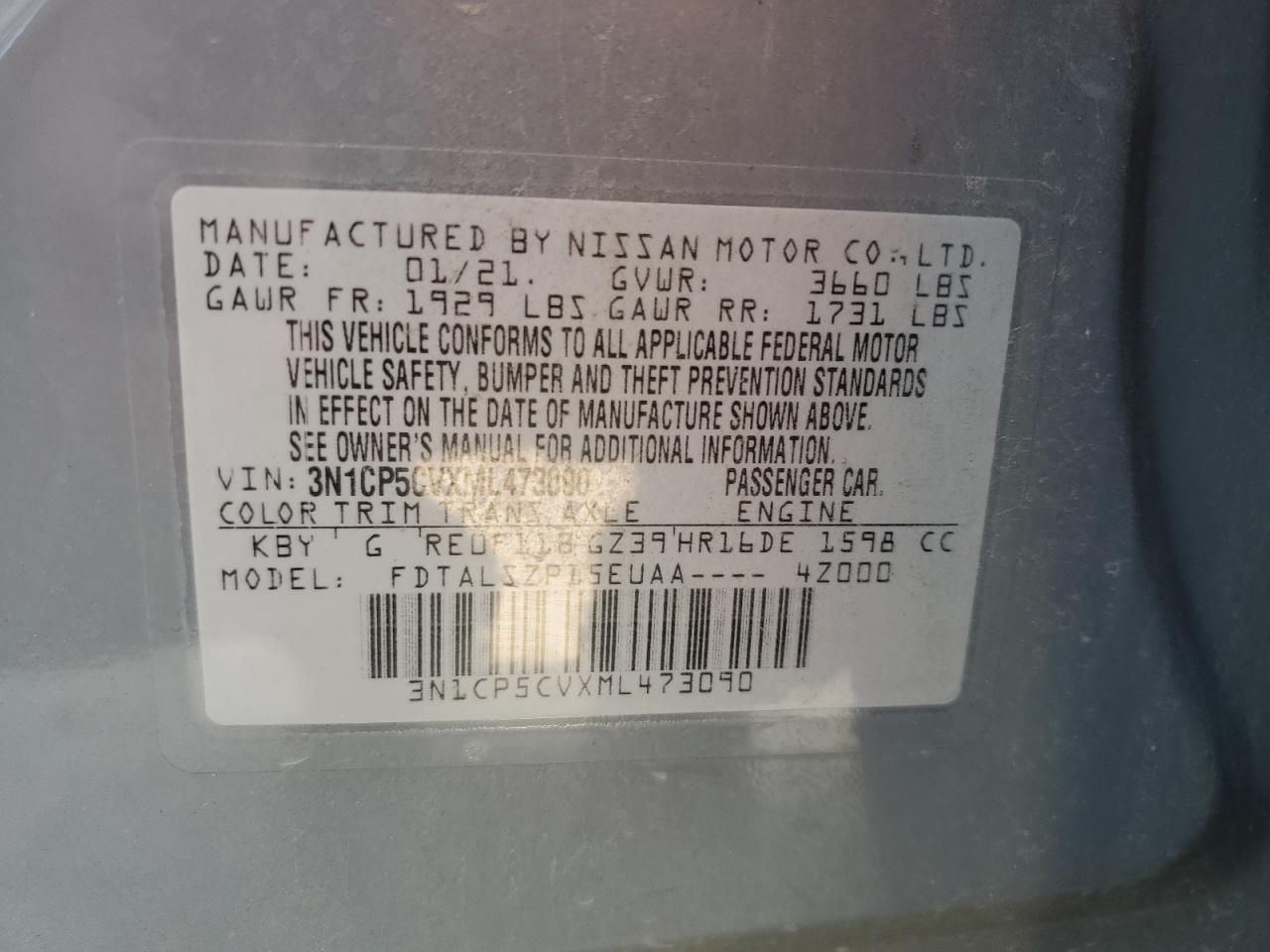 2021 NISSAN KICKS