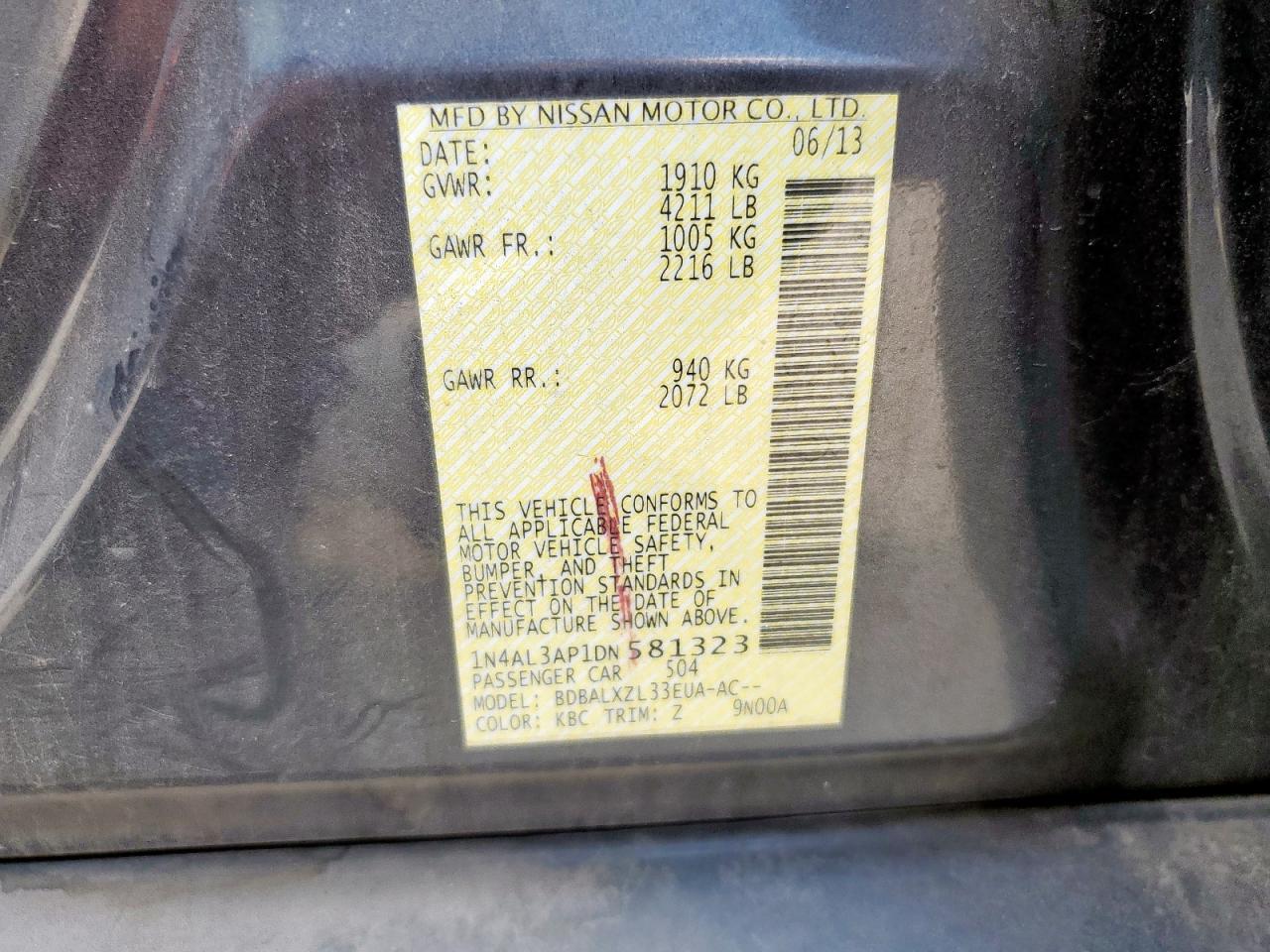 2013 NISSAN ALTIMA