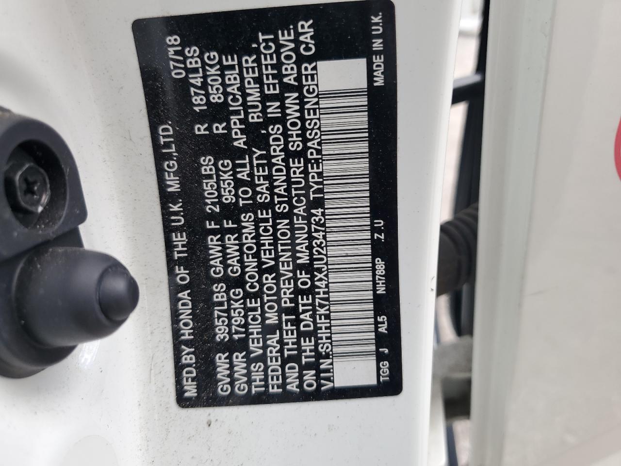 2018 HONDA CIVIC