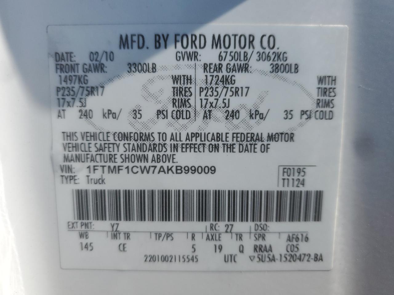 2010 FORD F-150