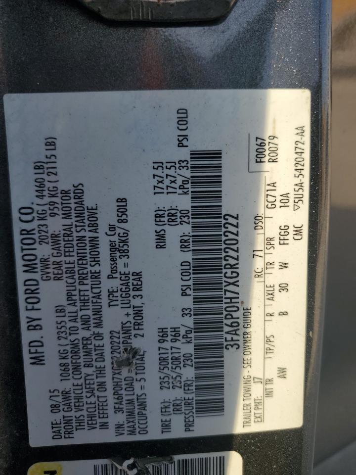 2016 FORD FUSION
