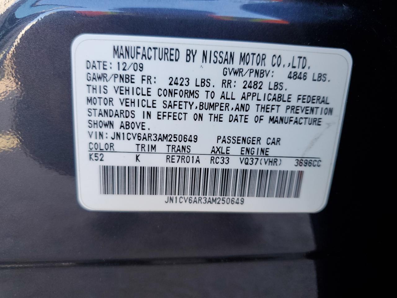 2010 INFINITI G37