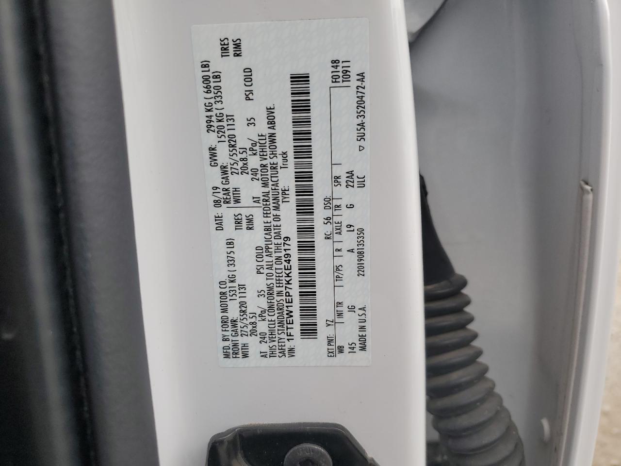 2019 FORD F-150