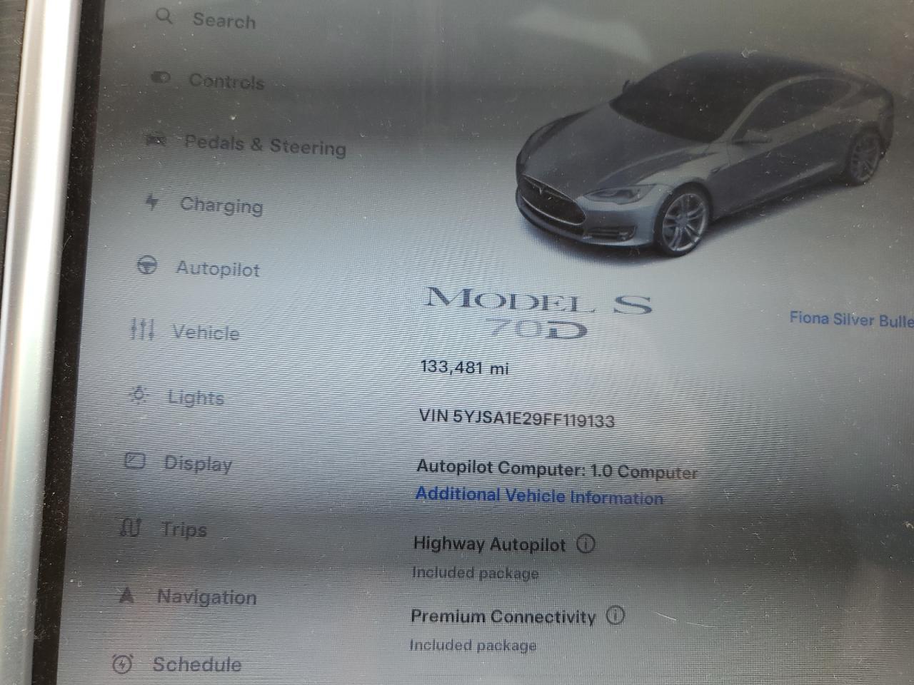 2015 TESLA MODEL S