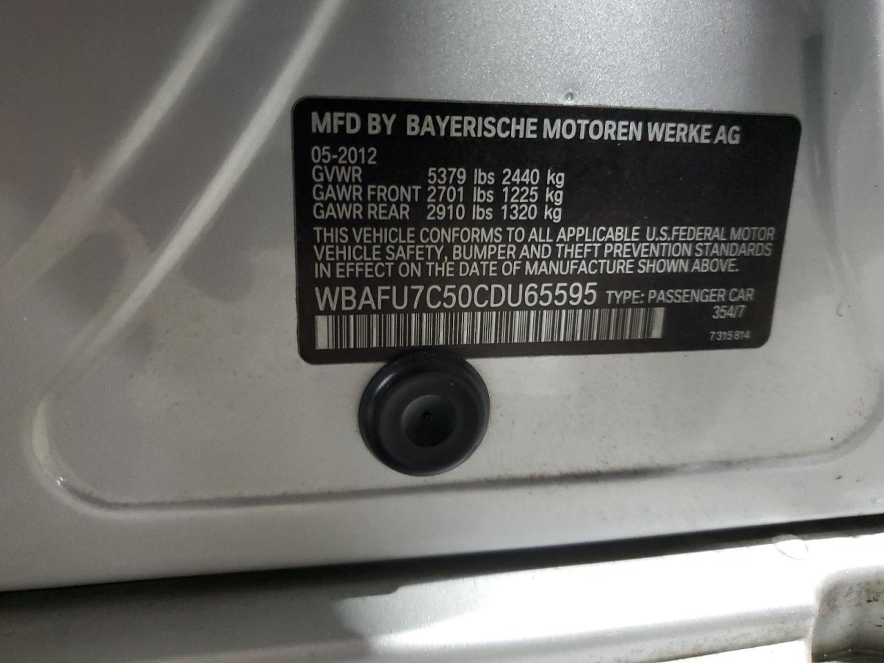 2012 BMW 5 series