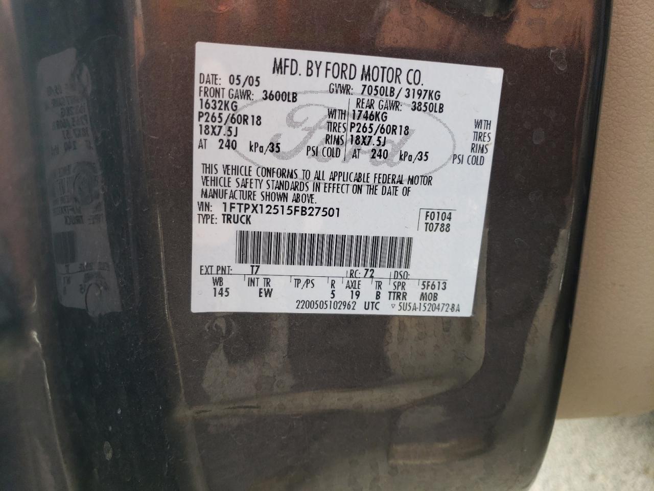 2005 FORD F-150