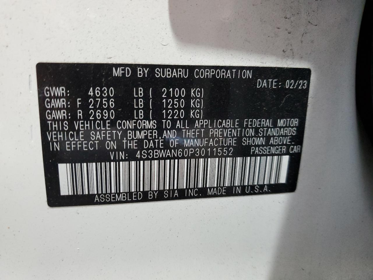 2023 SUBARU Legacy