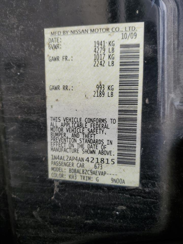 2010 NISSAN ALTIMA