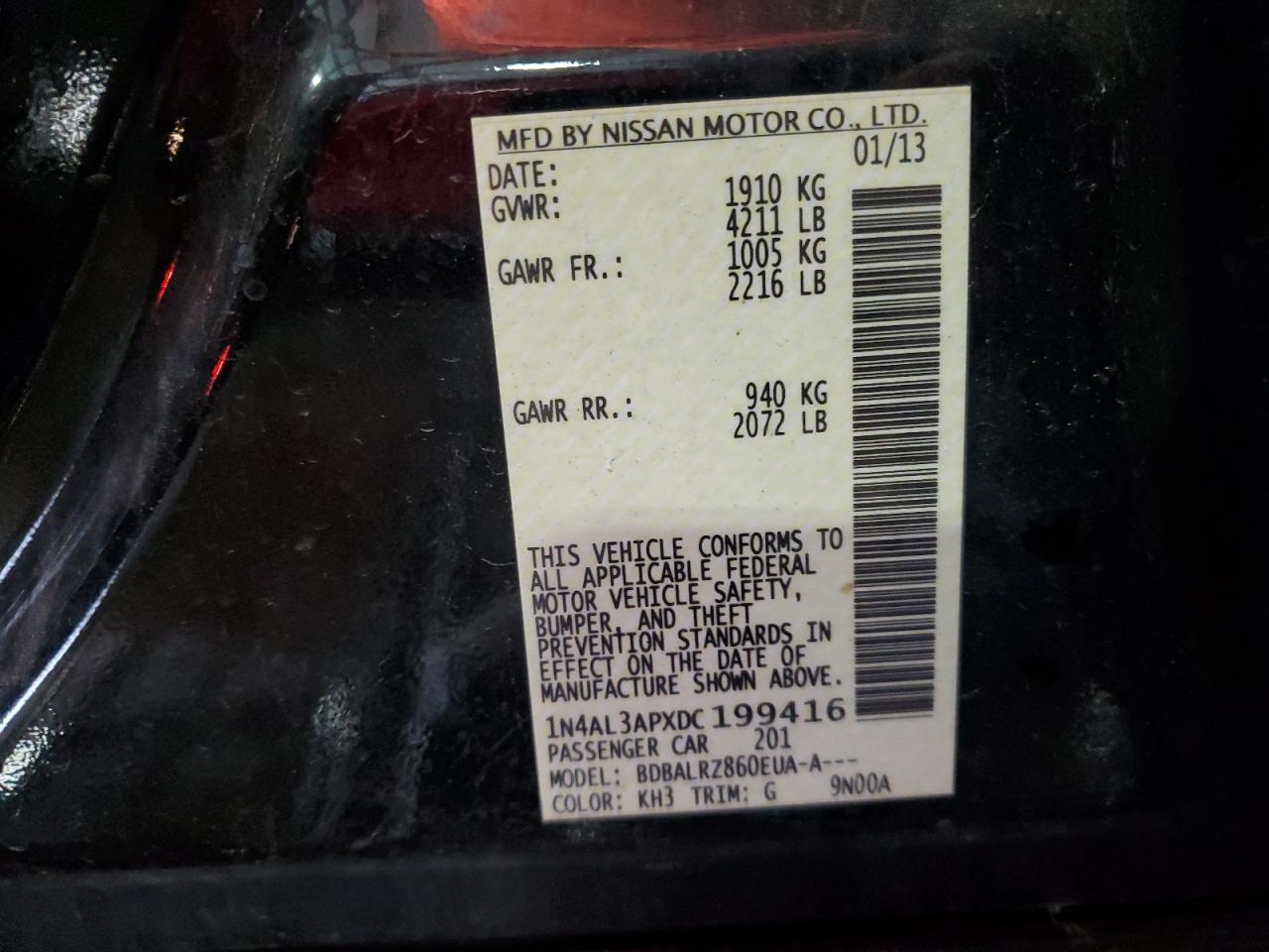 2013 NISSAN ALTIMA