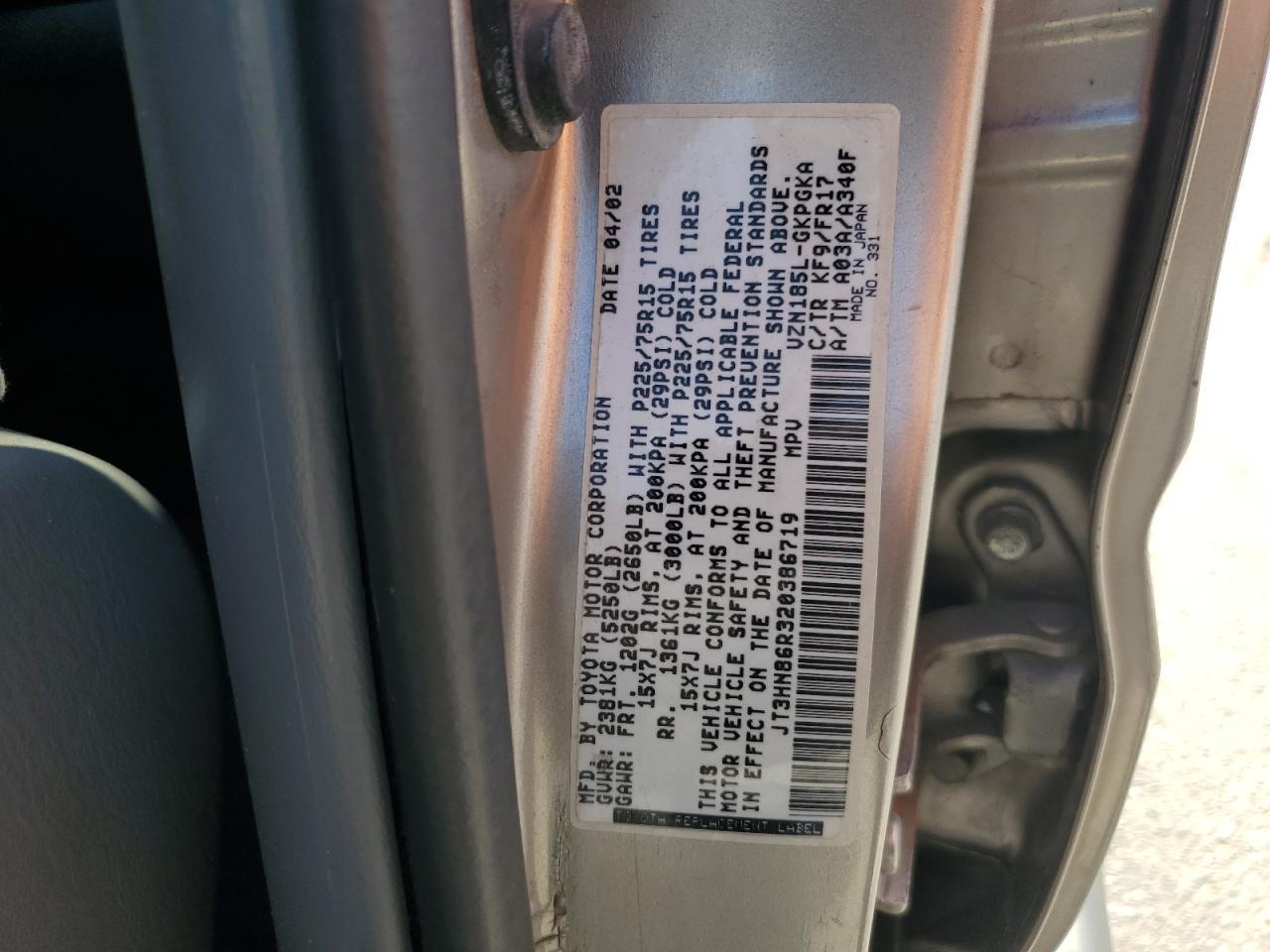 2002 TOYOTA 4Runner