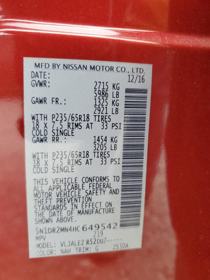 2017 NISSAN PATHFINDER