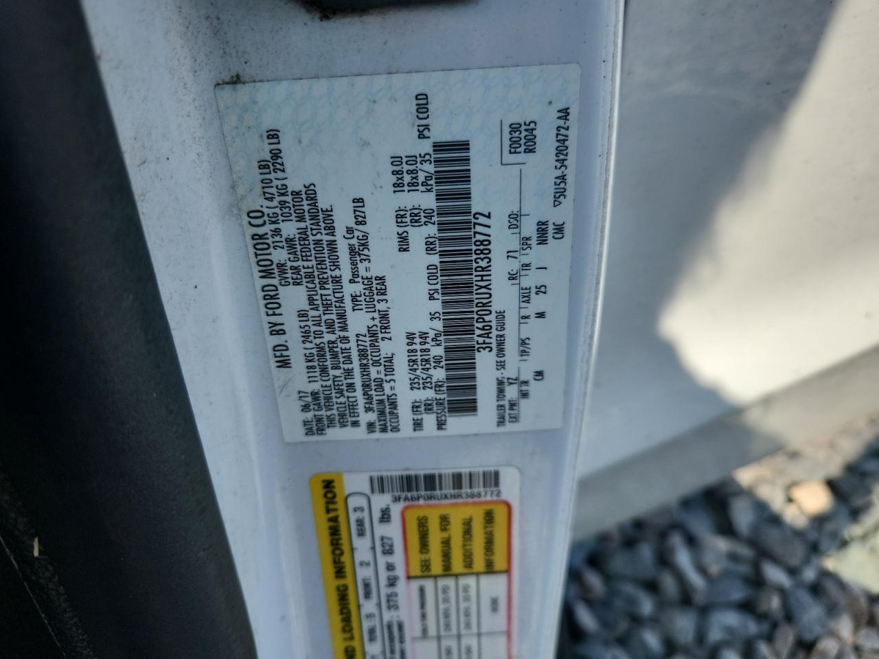 2017 FORD FUSION