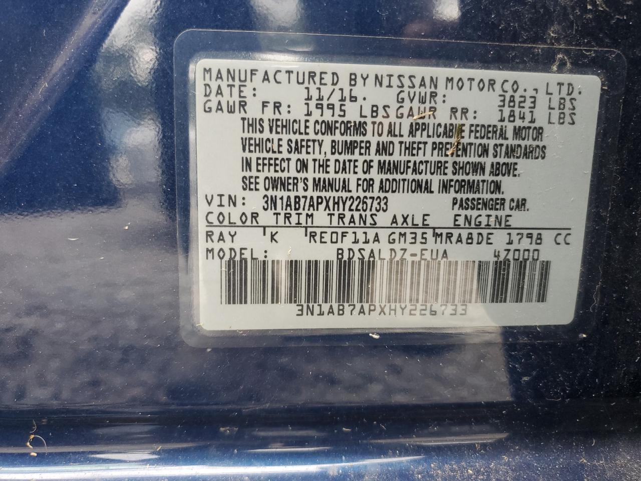2017 NISSAN SENTRA