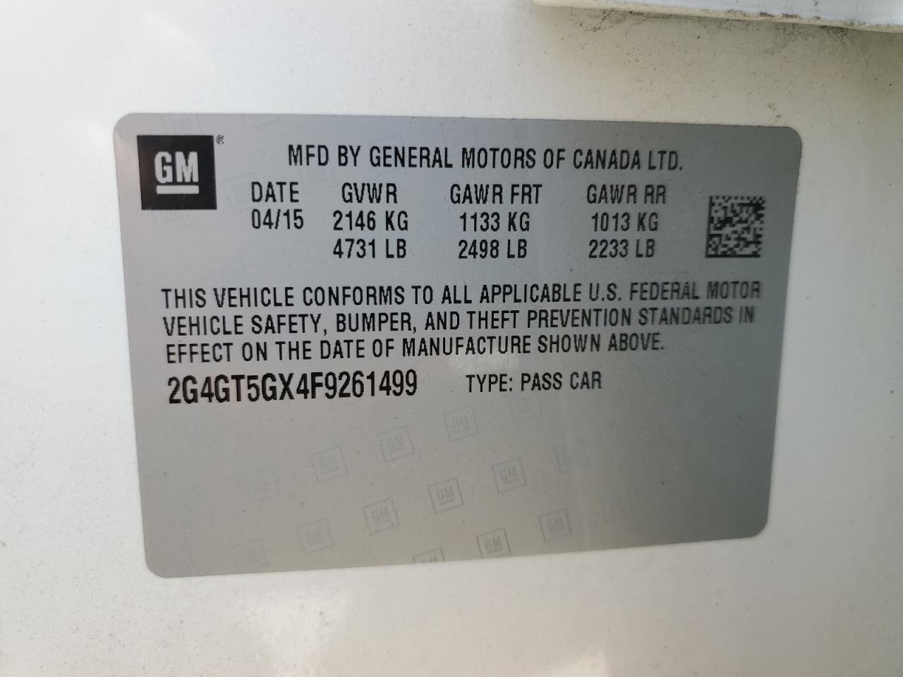 2015 BUICK Regal