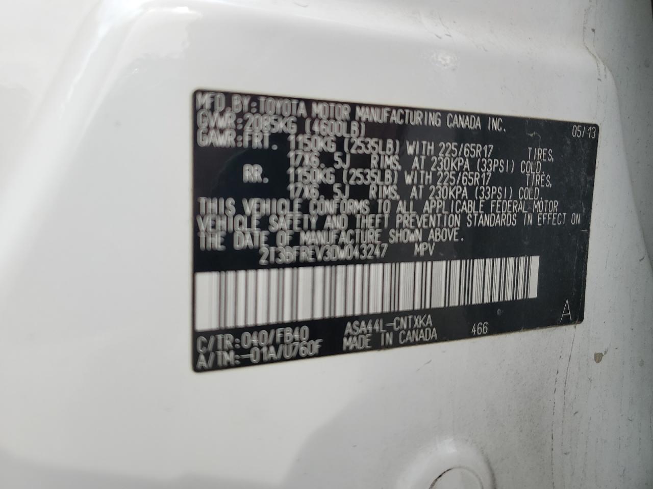 2013 TOYOTA RAV4