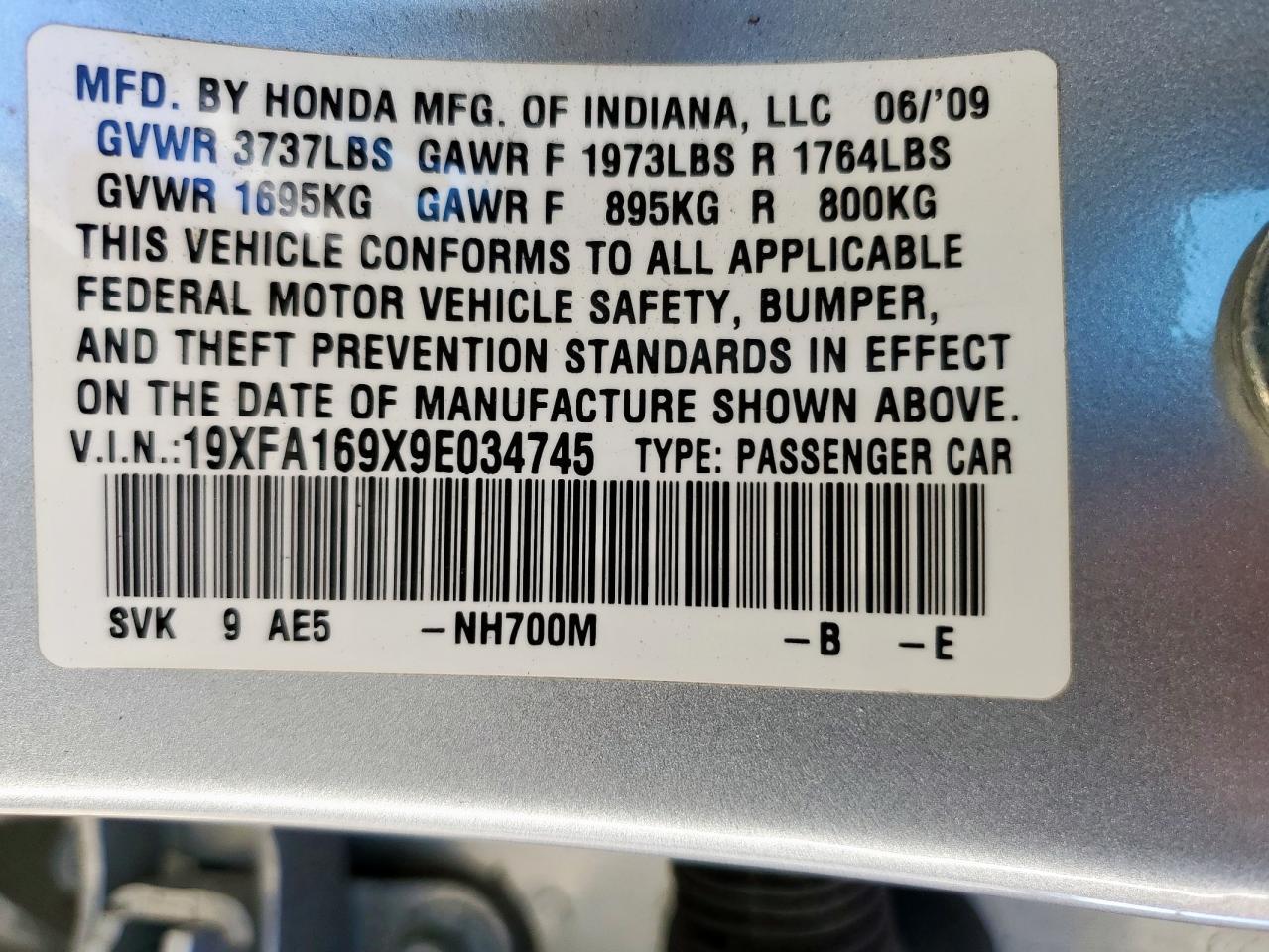 2009 HONDA CIVIC