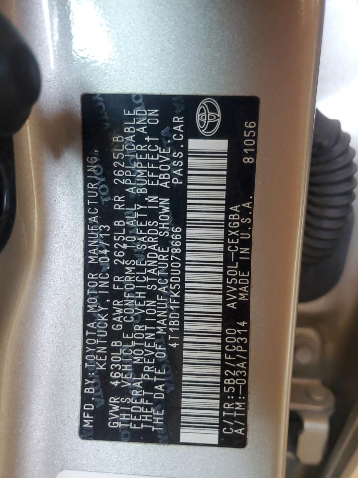 2013 TOYOTA CAMRY