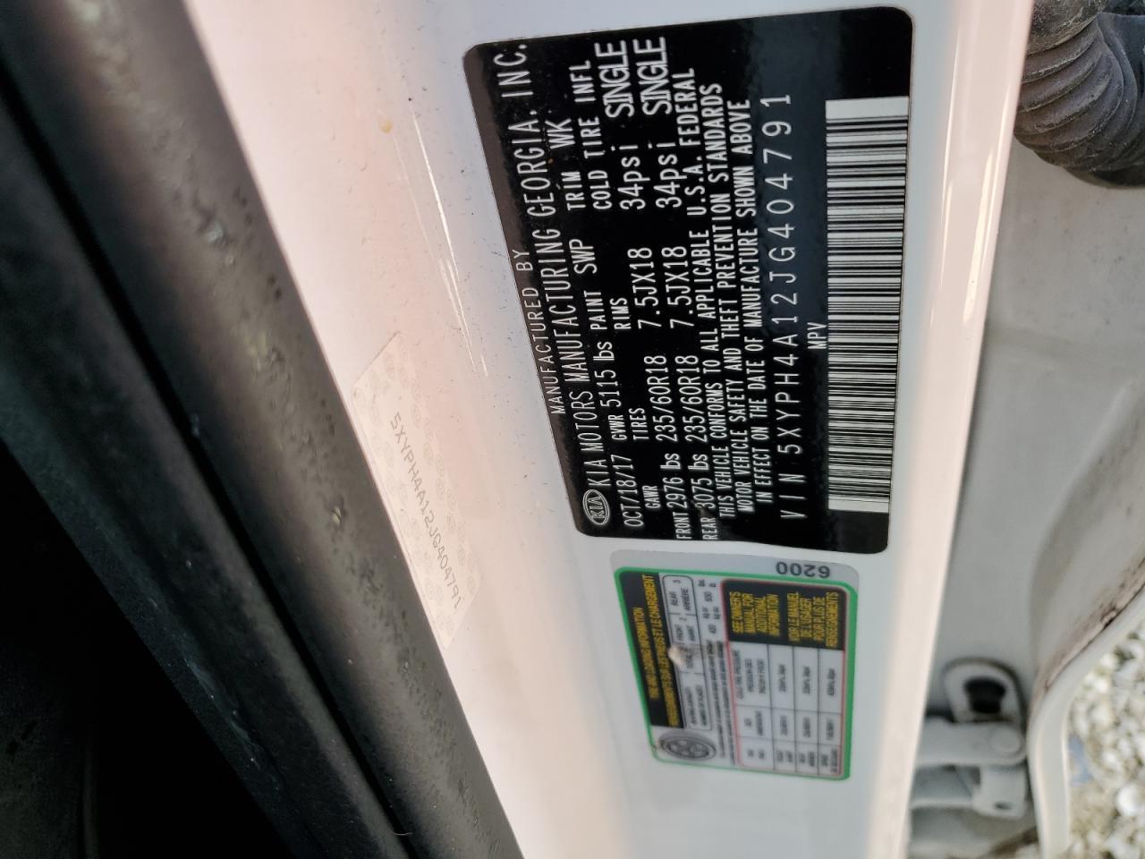 2018 KIA SORENTO