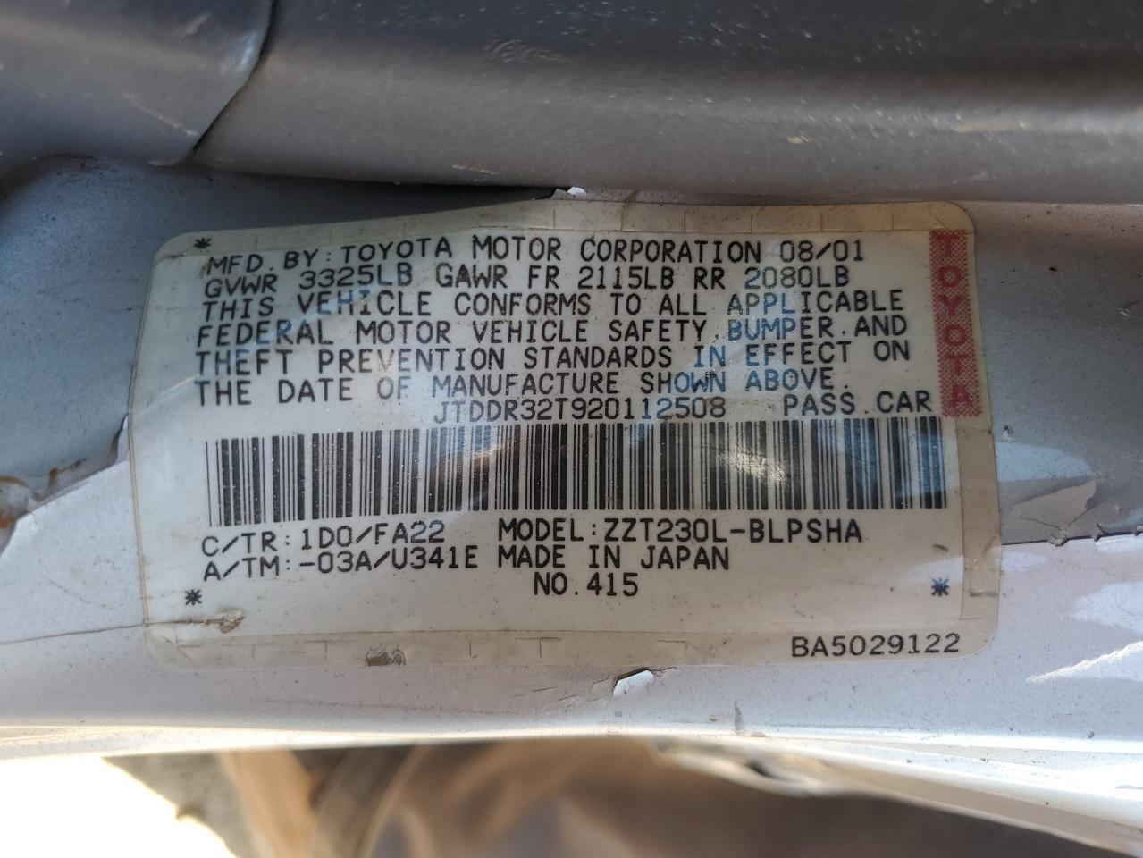 2002 TOYOTA Celica