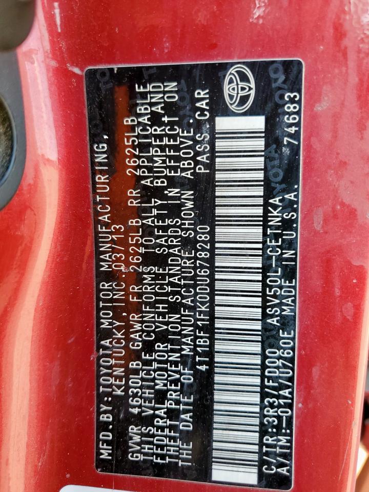 2013 TOYOTA CAMRY
