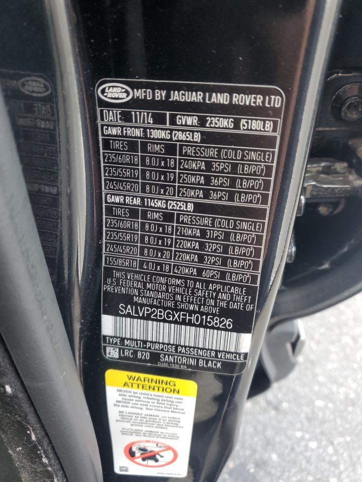 2015 LAND ROVER RANGE ROVER EVOQUE