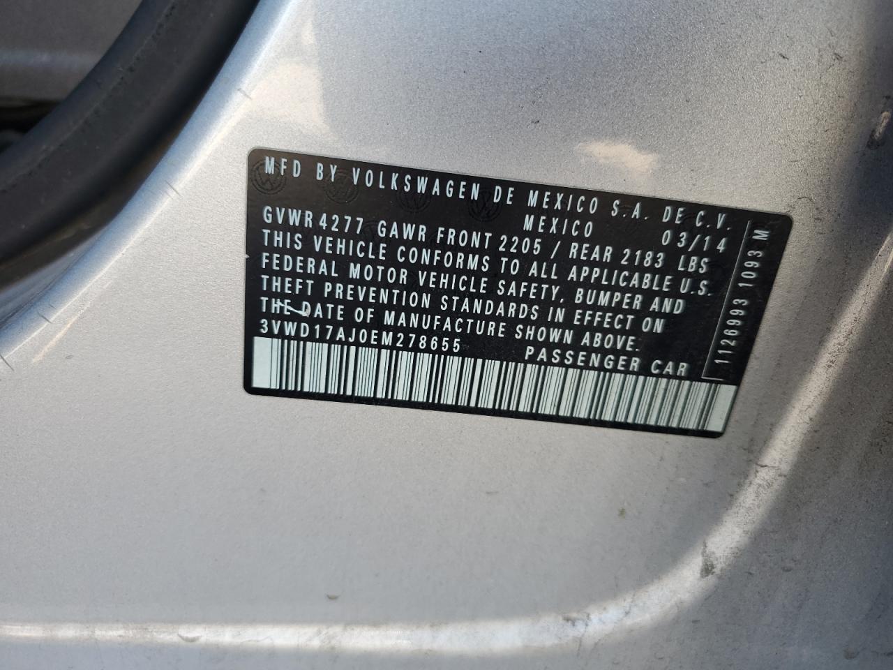 2014 VOLKSWAGEN JETTA