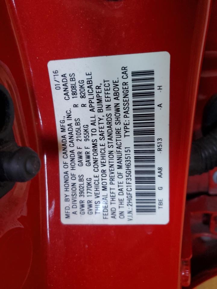2016 HONDA CIVIC