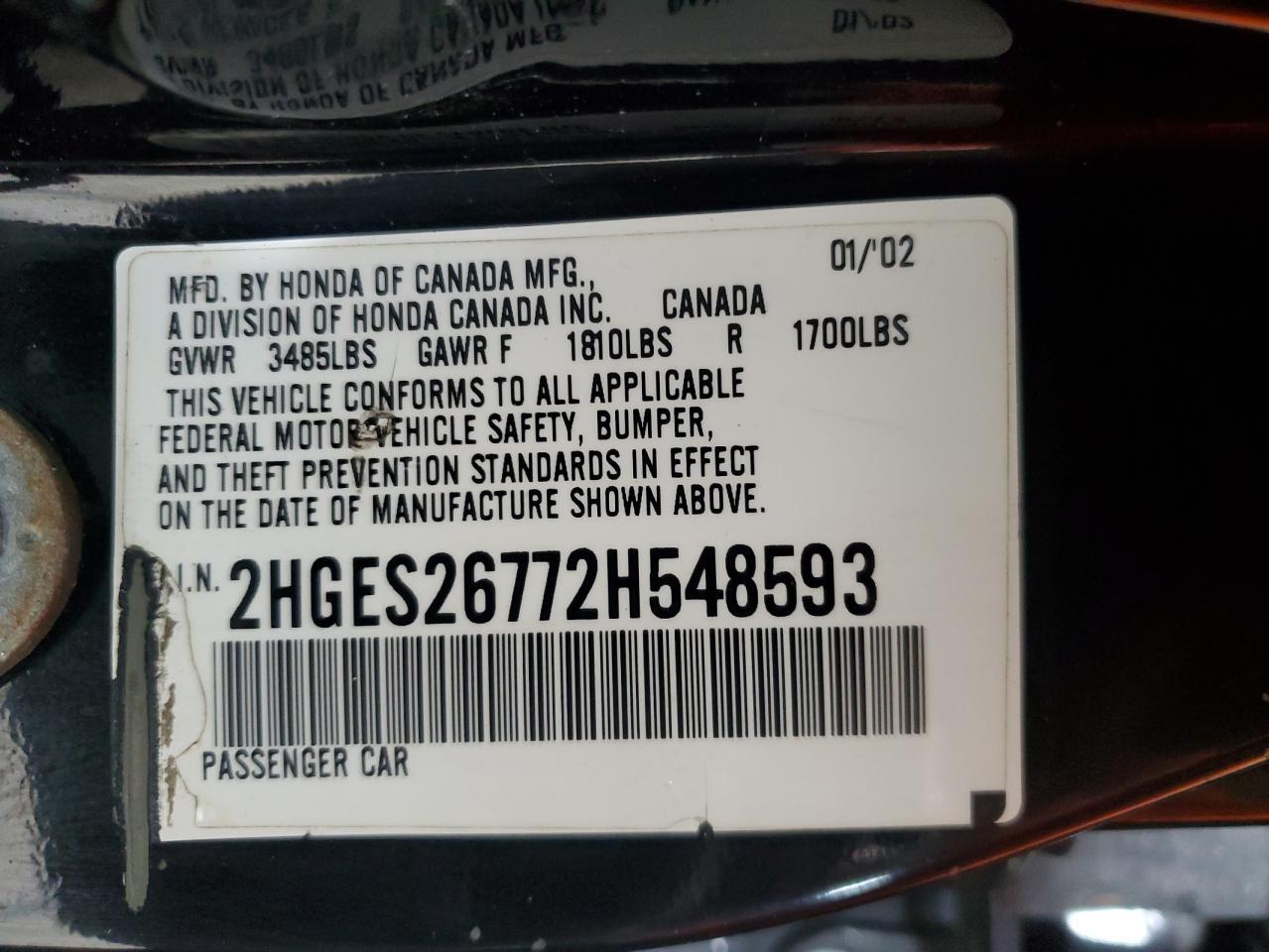 2002 HONDA CIVIC