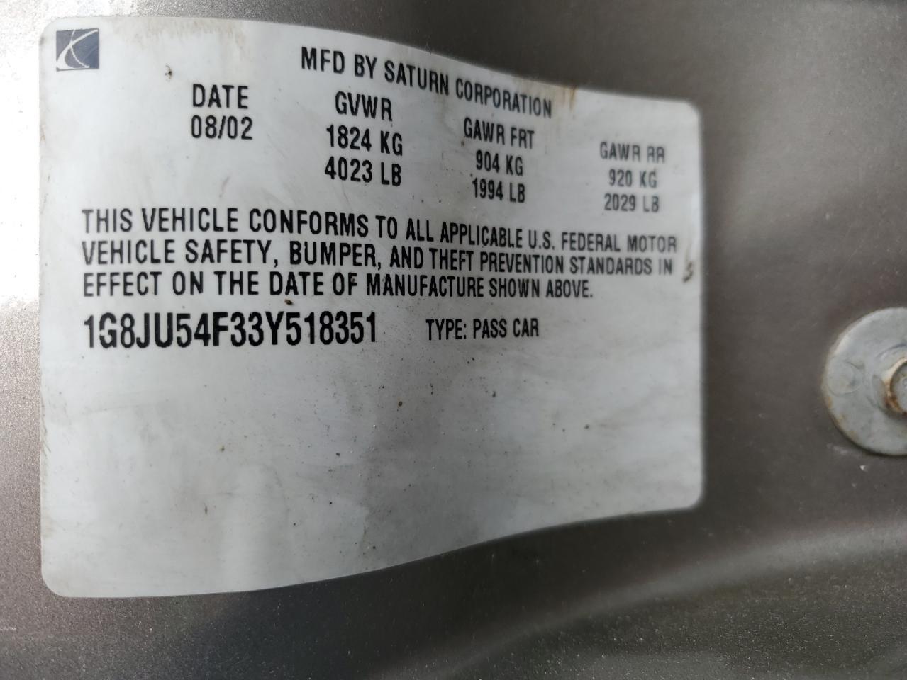 2003 SATURN L200