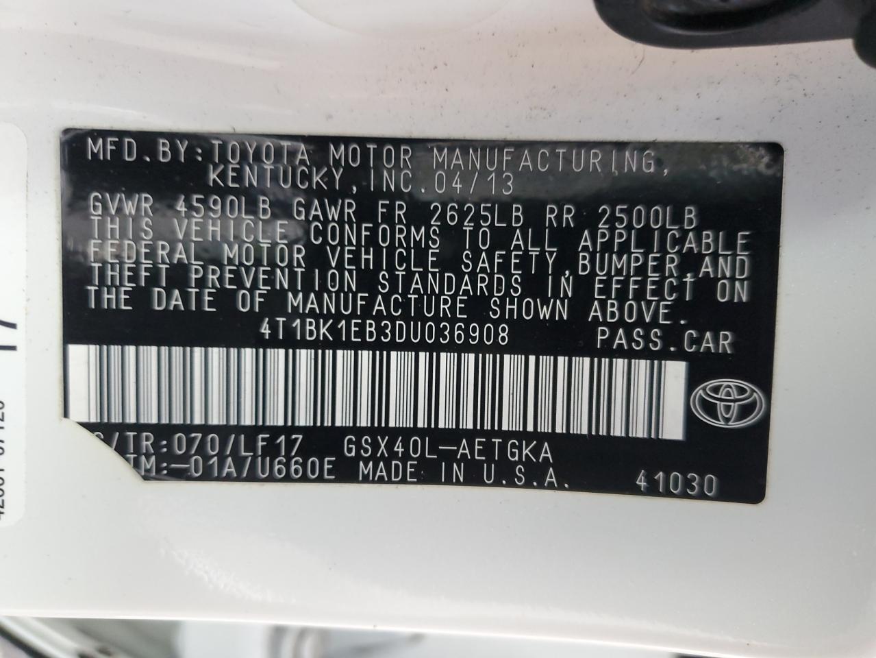 2013 TOYOTA Avalon