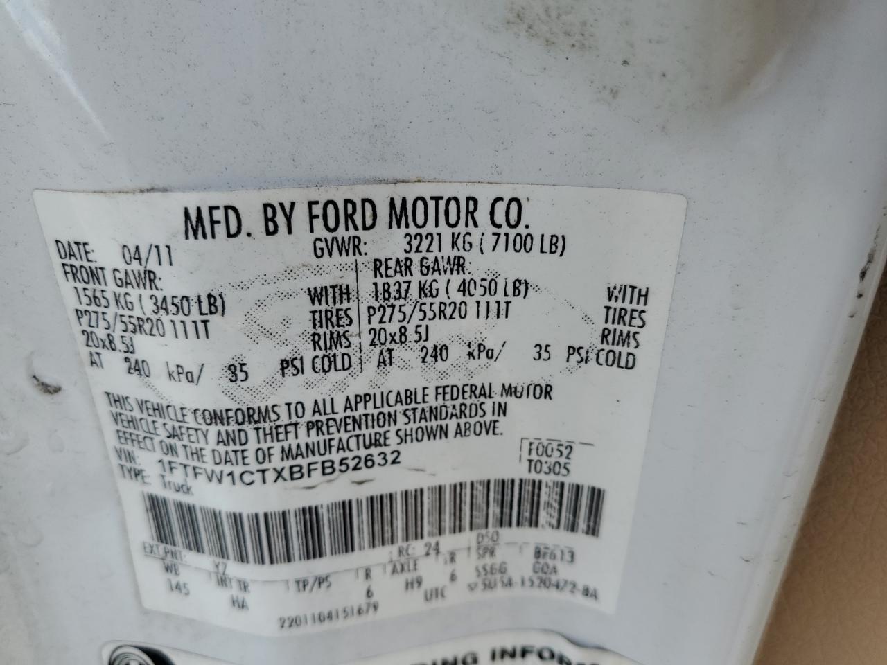 2011 FORD F-150