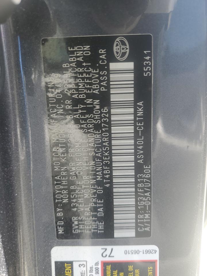 2010 TOYOTA CAMRY