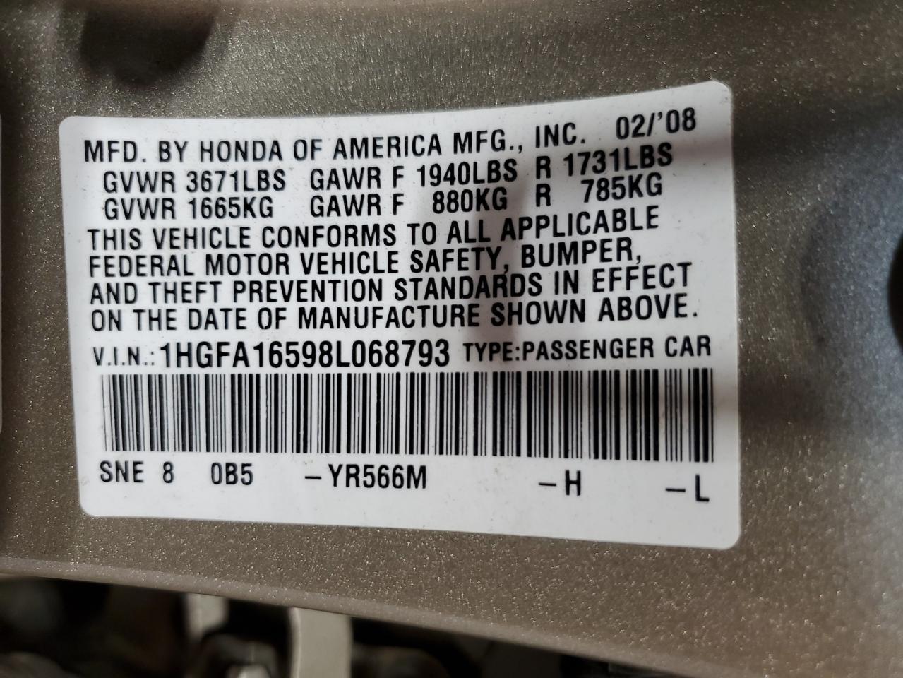 2008 HONDA CIVIC