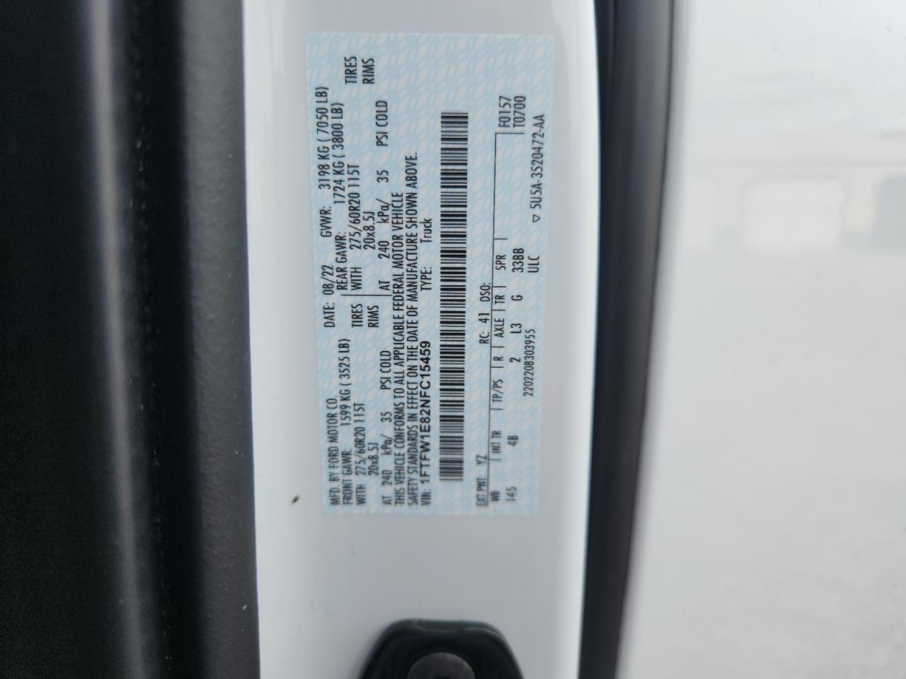 2022 FORD F-150