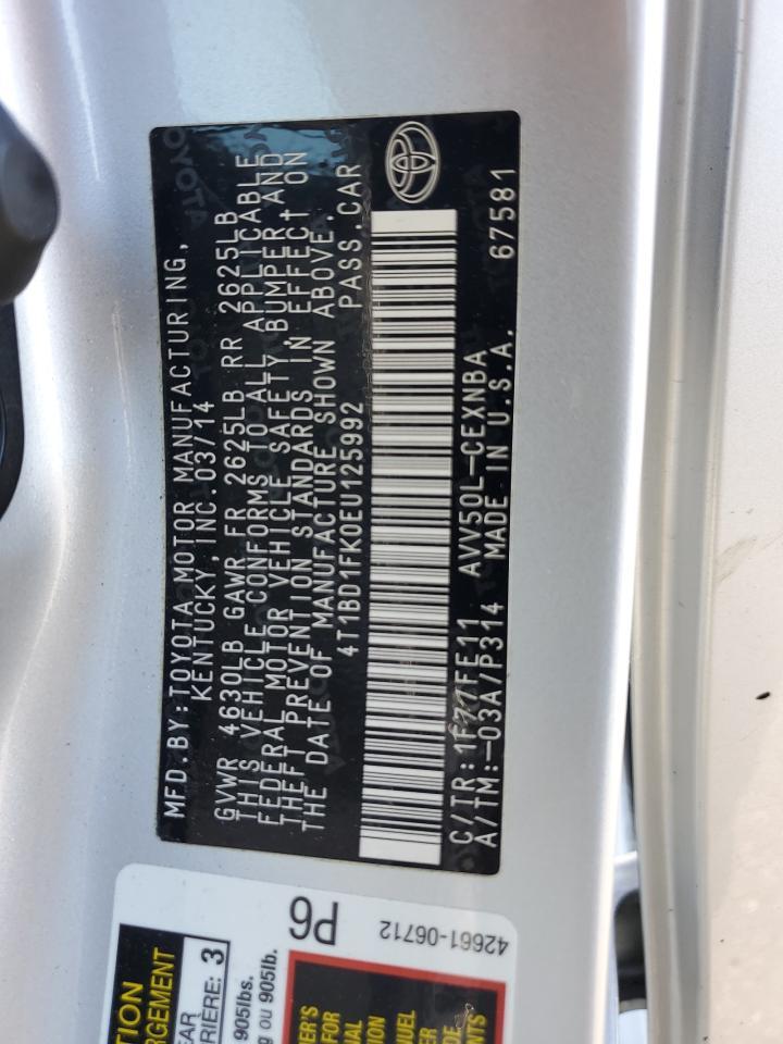 2014 TOYOTA CAMRY