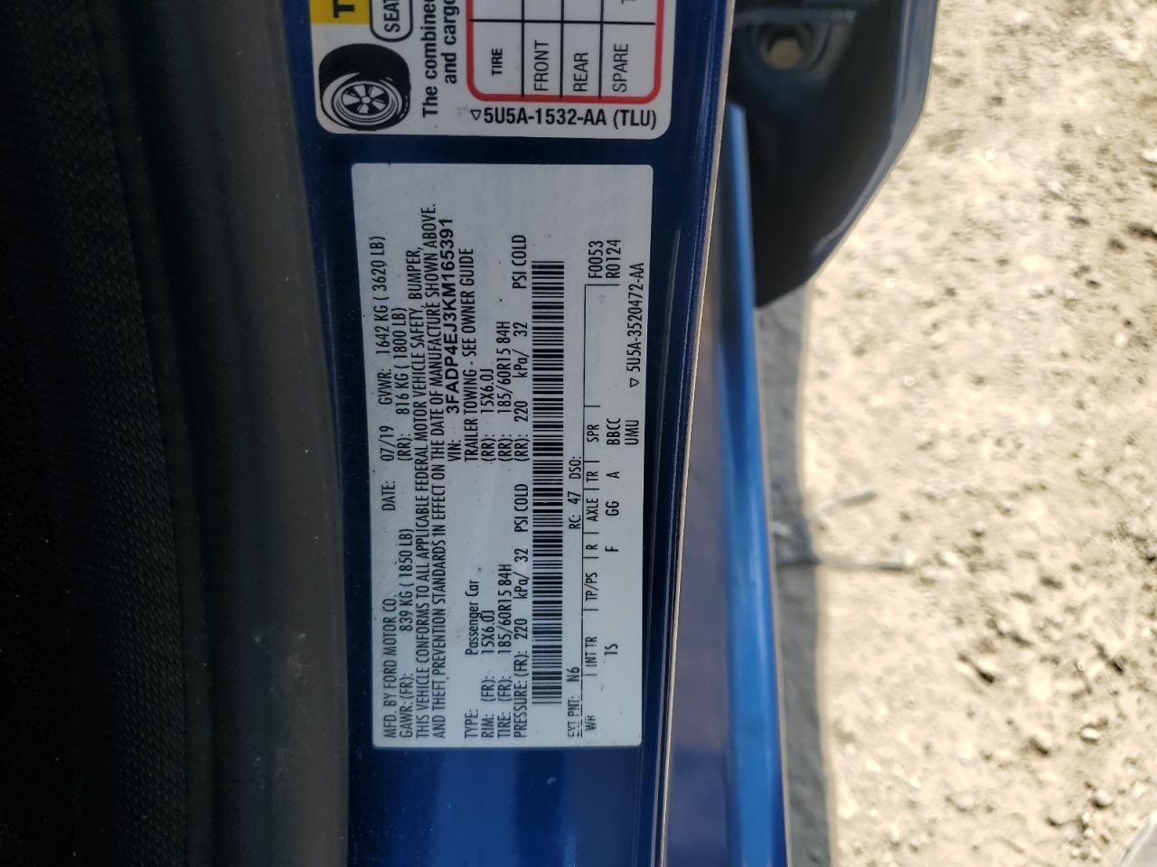 2019 FORD Fiesta