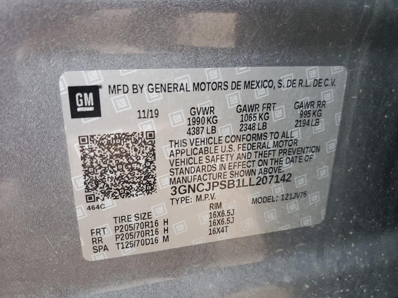 2020 CHEVROLET TRAX