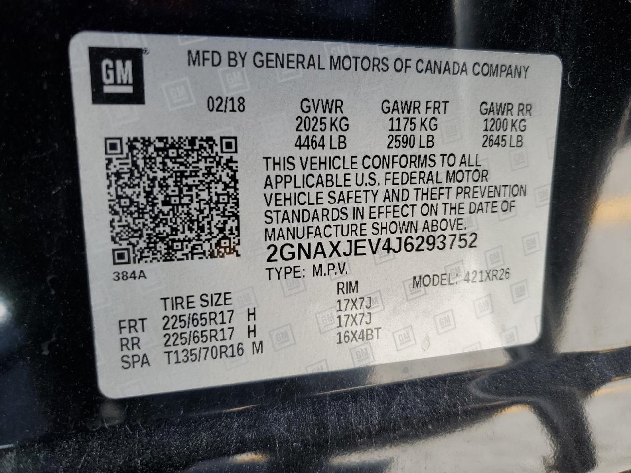 2018 CHEVROLET EQUINOX