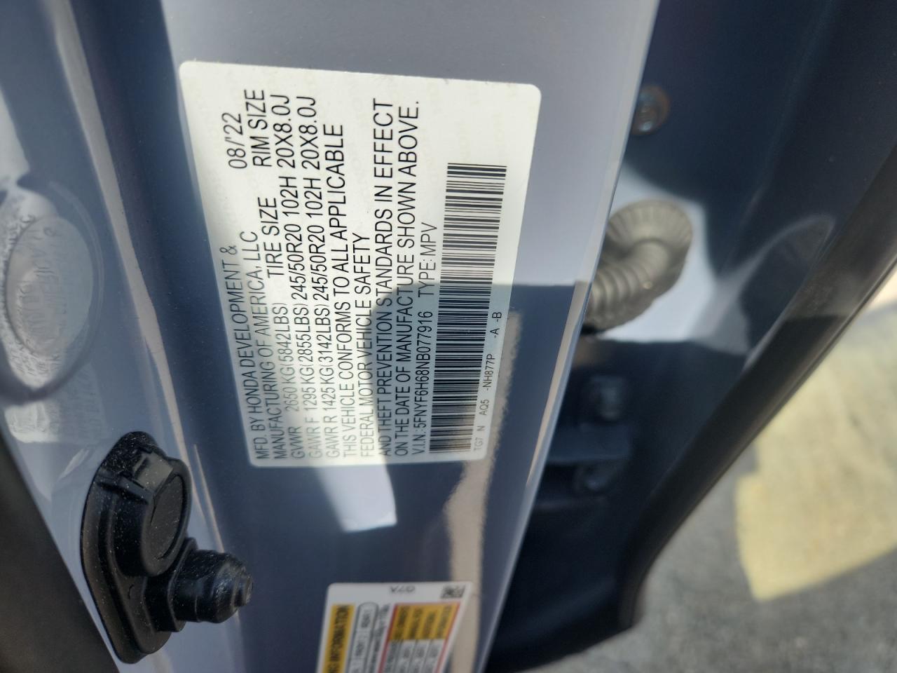 2022 HONDA PILOT