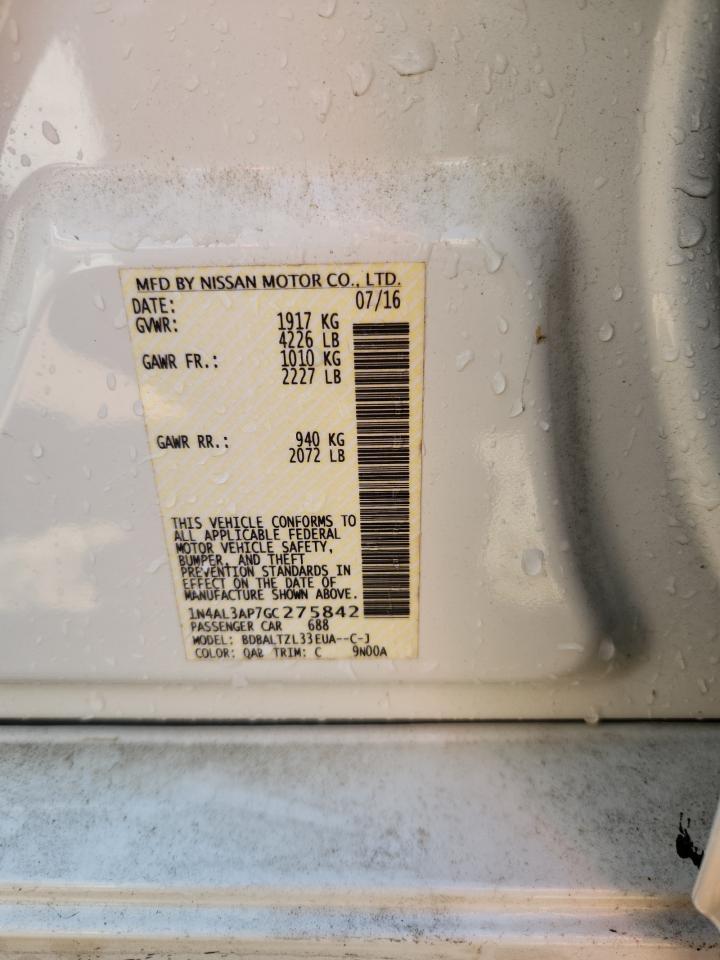 2016 NISSAN ALTIMA