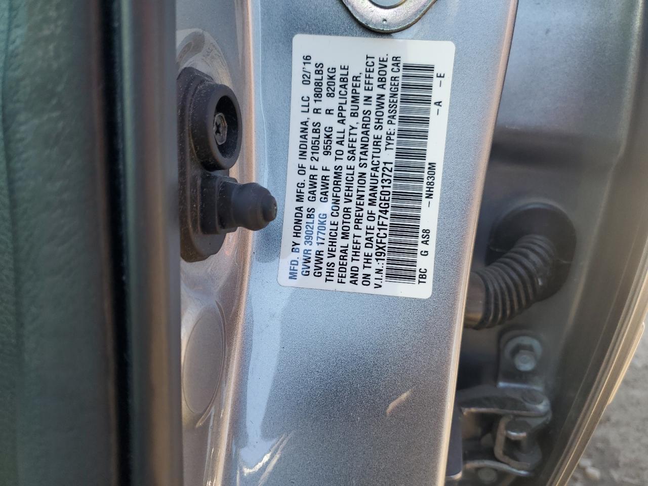 2016 HONDA CIVIC