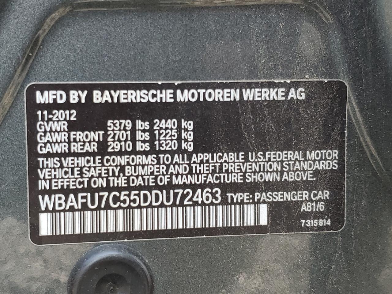 2013 BMW 5 series